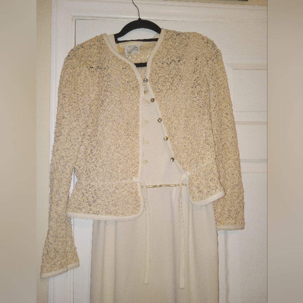 Joseph Ribkoff Cream Textured Blazer - Picture 4 of 4